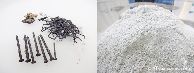 粉骨した遺灰 遺骨に混ざっていた異物と遺灰