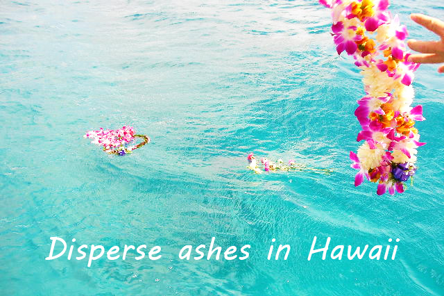 ハワイで散骨した時の様子